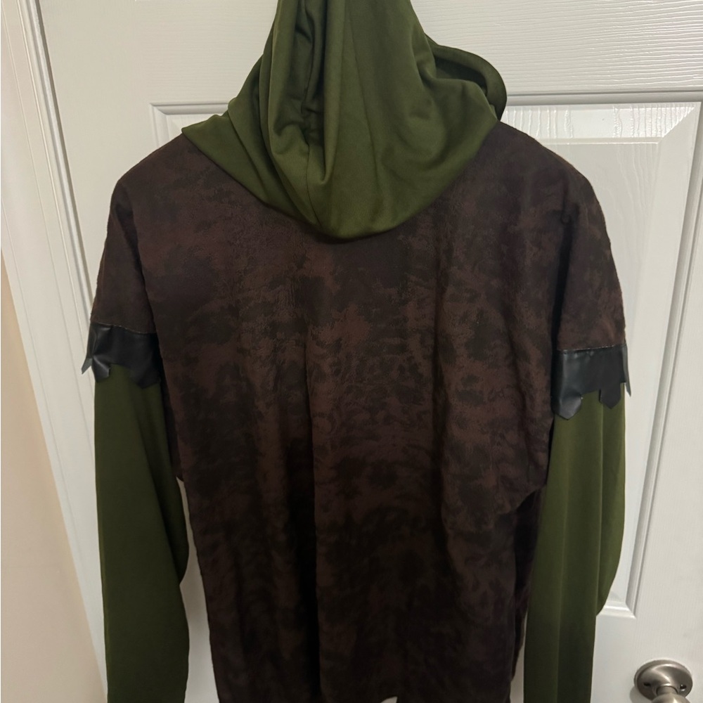 Robin Hood Ren Fest California Costumes Faux Suede Tunic Top Straps SML NEW - Picture 2 of 4